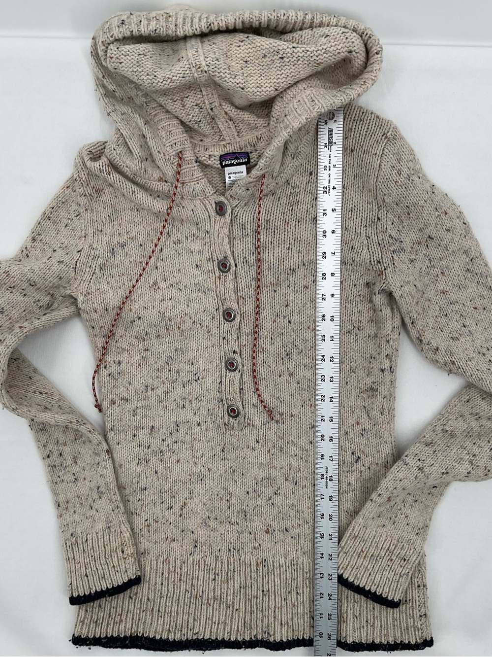 Patagonia Ranchito Hoody 50995 Lambswool Wool Blend Sweater Hoodie Medium - Picture 11 of 14